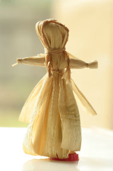 Islanders who celebrated Old Christmas would exchange simple, homemade gifts, like this corn-husk doll.