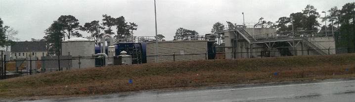The private sewer plant at Bogue Watch could be turned into a regional plant. Photo: Frank Tursi, Coastal Review Online