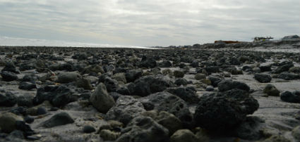 The rocks on and below the surface will make it tough on nesting sea turtles, federal officials say. Photo: Mike Giles
