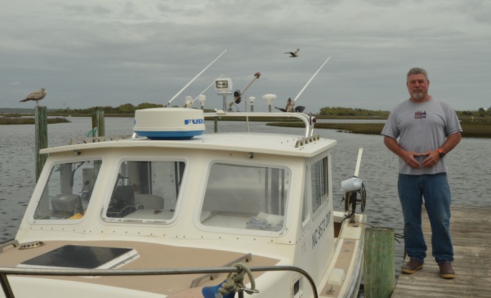 Tony Morris is a commercial fisherman native to Topsail. “I would say, ‘Yeah, I would fight it, but you can’t,’” he says. “It’s big money. It’s oil. It dominates. There’s just no way around it.” Photo" Tess Malijenovsky