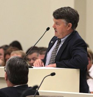 Mac Mongomergy urges legislators to study the effectiveness of the coastal stormwater rules before killing them. Photo: Kirk Ross