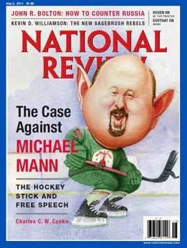 Michael Mann has been at the center of the ginned up debate about debate about climate change. Caricatures of him ended up on the cover of conservative magazines like this in in 2014.