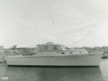 The Deepwater, shown in this 1959 photo, had a long, memorable and distinguished life taking fisherman out of Oregon Inlet. Photo: deepwatermanteo.com