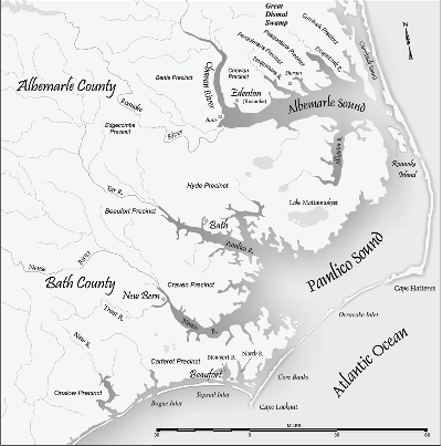 Currituck Sound, in the far northeast corner of coast, flows slowly south into Albemarle Sound and is one of the key pieces of North Carolina's vast inshore estuary. Photo" NC pedia