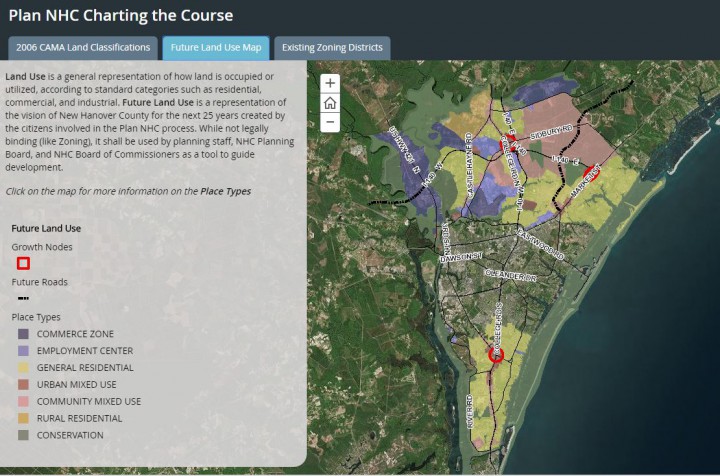 The New Hanover County comprehensive plan, which is still in the works, looks at existing and future land uses. Map: New Hanover County