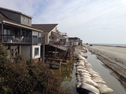 Ocean Isle earlier this year mailed out requests for 50 property easements it needs to access the construction site for the terminal groin and for future sand nourishment projects associated with the structure. Photo" N.C. Coastal Federation