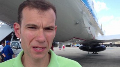 Jamie Rhomer, the National Hurricane Center's storm surge expert, visited Dare County last week to talk with people about a hurricane's greatest killer. Photo: National Hurricane Center