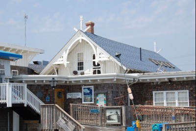 The old lifesaving station in Kitty Hawk, now a restaurant, has been moved several times, but is ghost came with it. Photo: Library of Congress image enhanced by Joyner Library, East Carolina University
