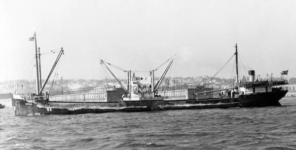 The freighter SS Bluefields was sunk by the German submarine U-576 in July 1942. The wrecks of the two ships were discovered in 2014 off Cape Hattaras, North Carolina, only 240 yards apart. Photo: Mariners' Museum