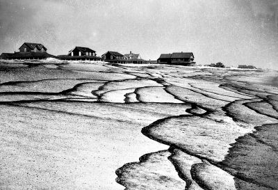 A photograph Nellie Myrtle Pridgen made of oil from a shipwreck spoiling the beach was published in National Geographic magazine. Photo: Outer Banks Beachcomber Museum