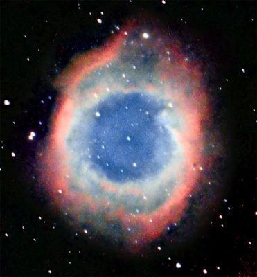 The Helix Nebula, NGC 7293, or “the Eye of God” is a relatively close 900 light years away. Photo: Gerry Lebing
