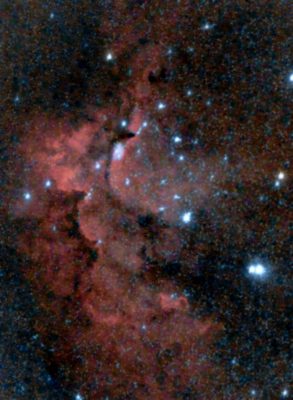 The Wizard Nebula, NGC 7389, is a star-forming region that’s about 7,200 light years away. Photo: Gerry Lebing
