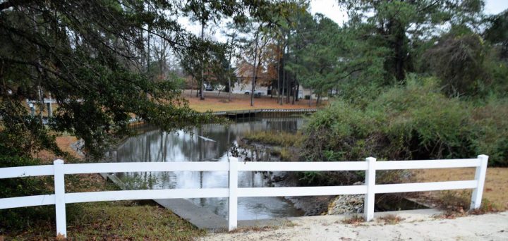 Water from the ponds eventually drains into Deer Creek, a tributary of Bogue Sound. Photo: Mark Hibbs